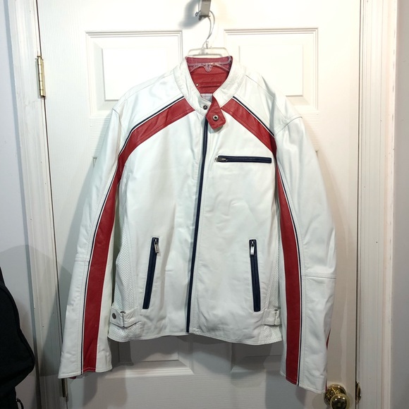 wilson leather white jacket